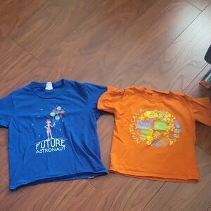 Blue and Orange Kids Astronaut T-Shirts